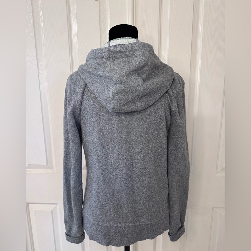 Hudsons Bay Full Zip Jacket Hoodie Sz S French Terry Retro Striped Gray Womens - Picture 6 of 15